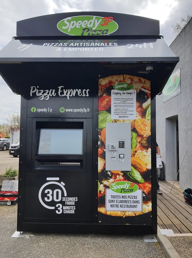 Distributeur automatique Speedy 3P Pizza, pizzas artisanales à emporter 24h/24